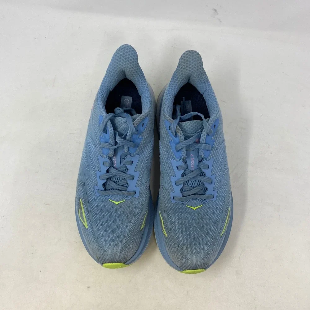 Hoka Clifton 9 Women 8.5 Running Shoes Dream Blue Ice Water Pink 1127896-DNK